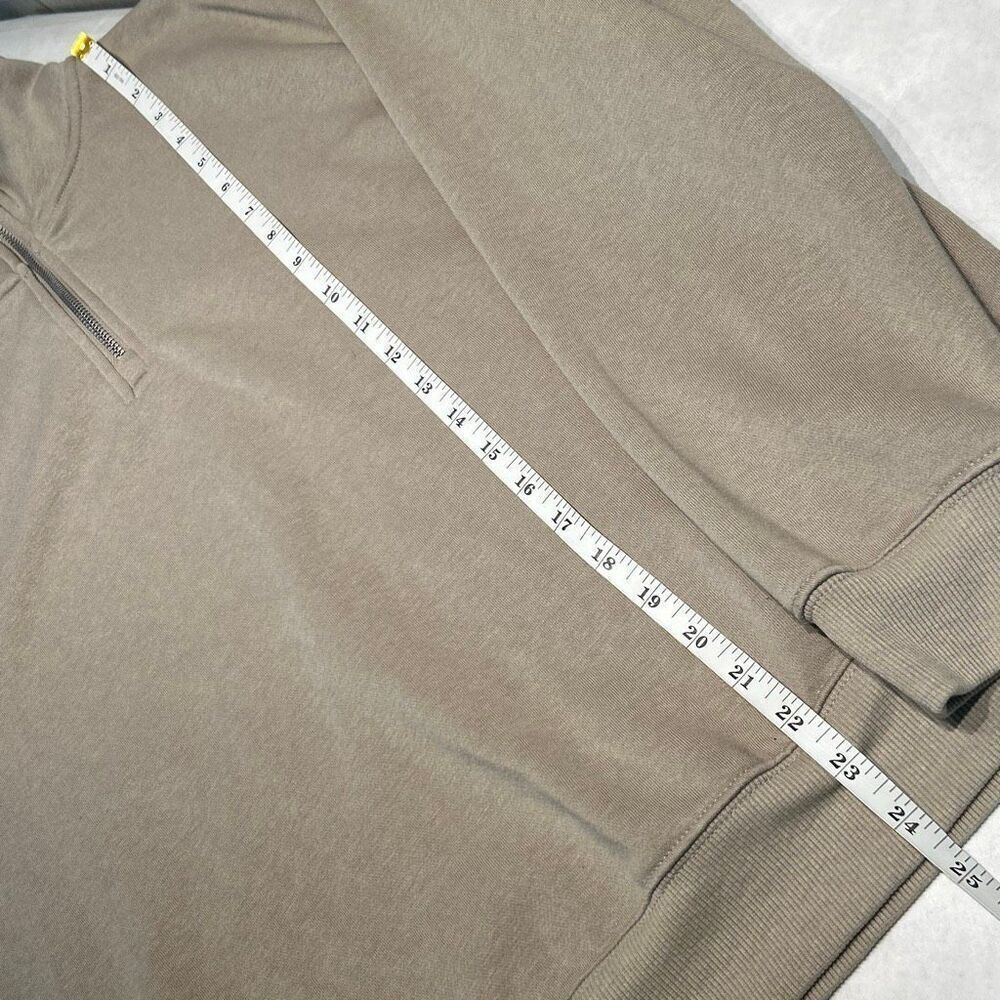 Pink Republic Mock Neck Quarter Zip Pullover Tan Womens Sz Medium Sweater Long S - Picture 6 of 7